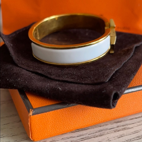 White Hermès Clic Clac - Picture 6 of 6